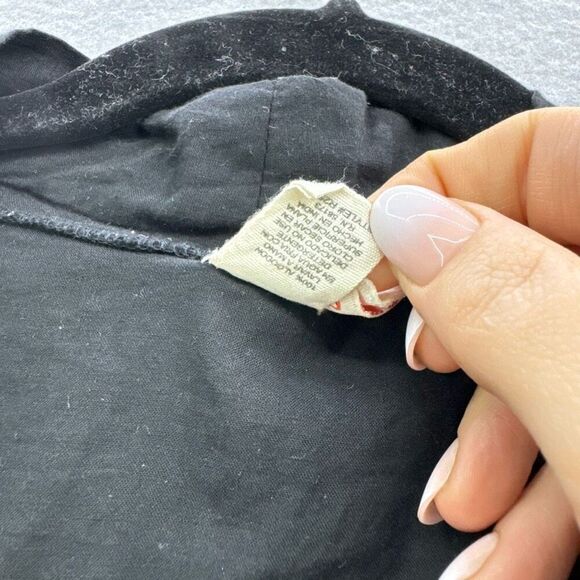 Anthropologie Raga Womens Black Floral Embroidered Open Front Cardigan Kimono Me - Picture 7 of 10